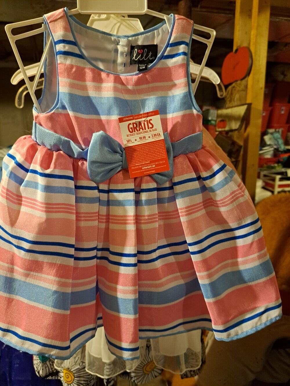 New Girls 12M Lilt Striped Dress